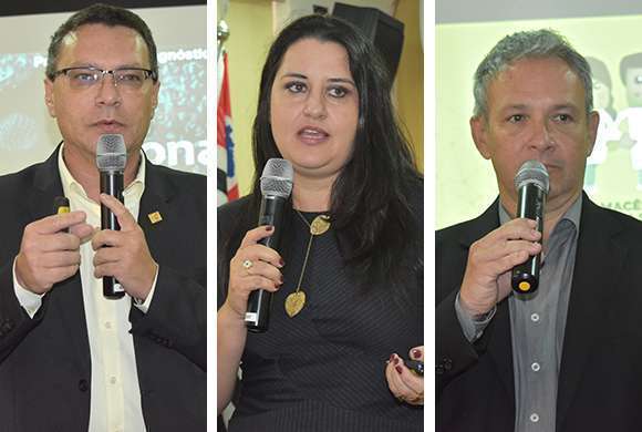 Dr. Marcos Machado, Dra. Danyelle Marini e Dr. Marcelo Polacow