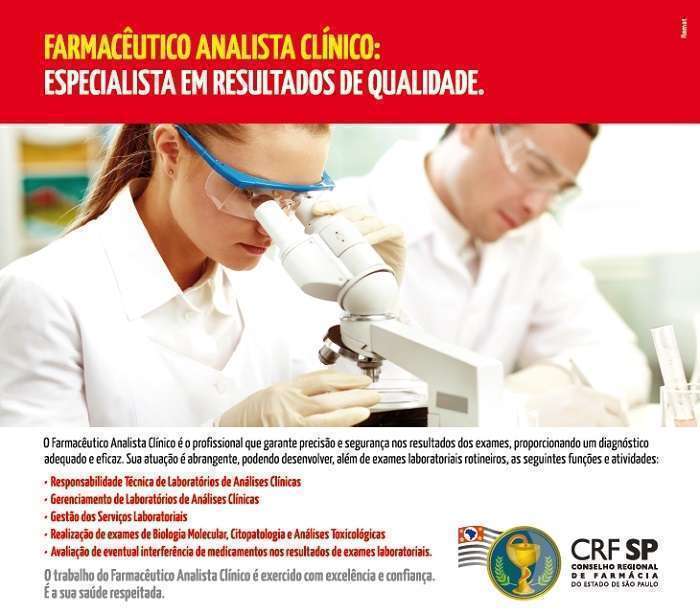 Homenagem do CRF-SP ao Farmacêutico Analista Clínico