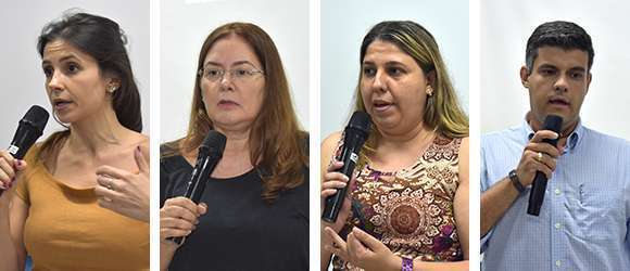 Dra. Lais Betti Vasconcellos. Dra. Marise Bastos Stevanato, Dra. Karla Fernanda Borini e Dr. Thiago Nogueira