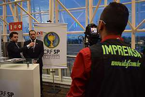 O presidente do CRF-SP durante entrevista ao IDVF 