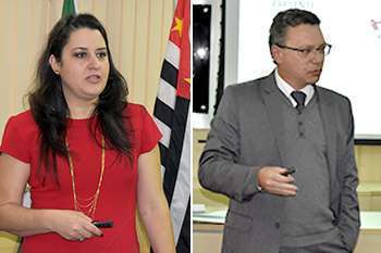 Dra. Danyelle Marini, diretora-tesoureira do CRF-SP e Dr. Marcos Machado, presidente do CRF-SP