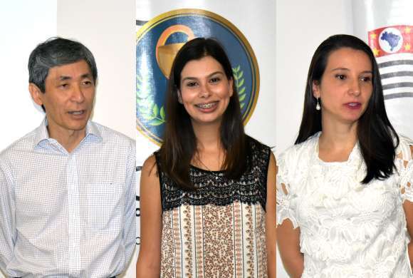 Dr. Luis Kanhiti Oharomari, Dra. Leiliane Rodrigues Marcatto e Dra. Monica Maria Marcelino