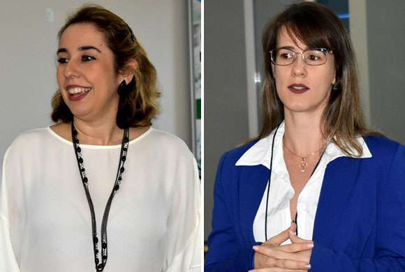 Delegada regional da seccional, Dra. Cláudia Carias, e delegada-adjunta da seccional, Dra. Daniela Fernanda Masson.