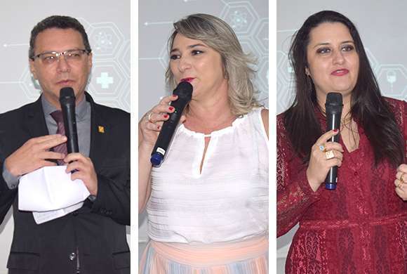 Da esq. p/ dir.: Dr. Marcos Machado, Dra. Luciana Canetto e Dra. Danyelle Marini