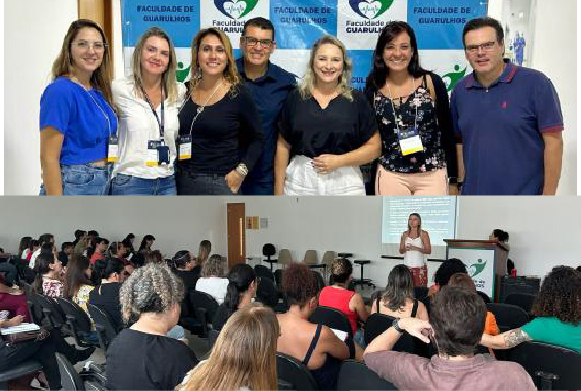 Capacitação em Guarulhos contou com a participação de cerca de 50 farmacêuticos que acompanharam o treinamento no campus das Faculdades Guarulhos; a vice-presidente do CRF-SP, Dra. Luciana Canetto, prestigiou o primeiro módulo da capacitação