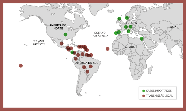 PAÍSES AFETADOS PELO ZIKA - Veja no mapa quais países já tiveram casos registrados de zika vírus nesta epidemia atual