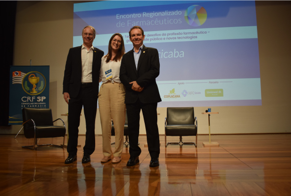 Mesa-redonda sobre Uso da inteligência artificial na área da saúde: Dr. Ronaldo Campanher, Dra. Vanessa Solbiati e Dr. Marcelo Polacow